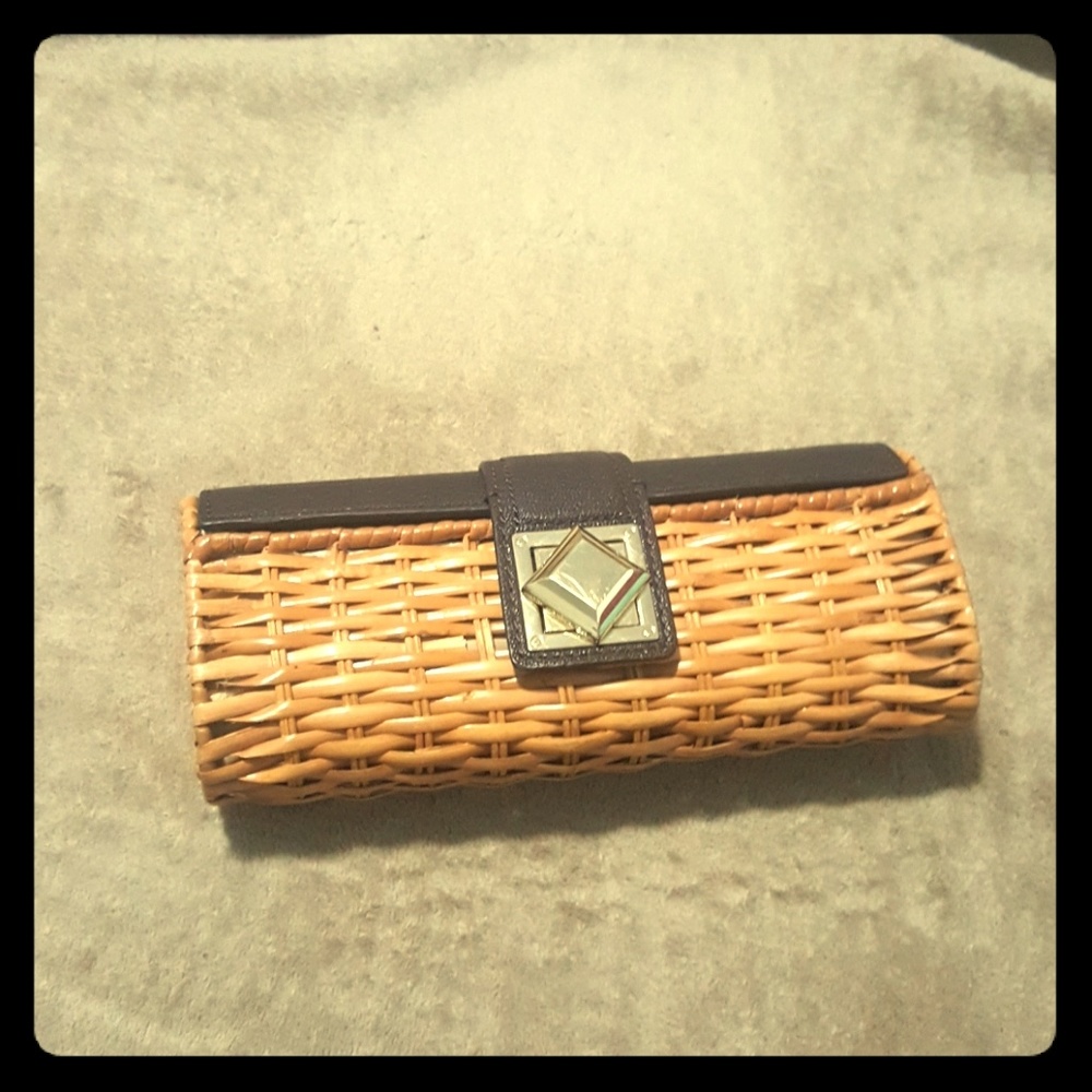 Michael kors  weave basket clutch